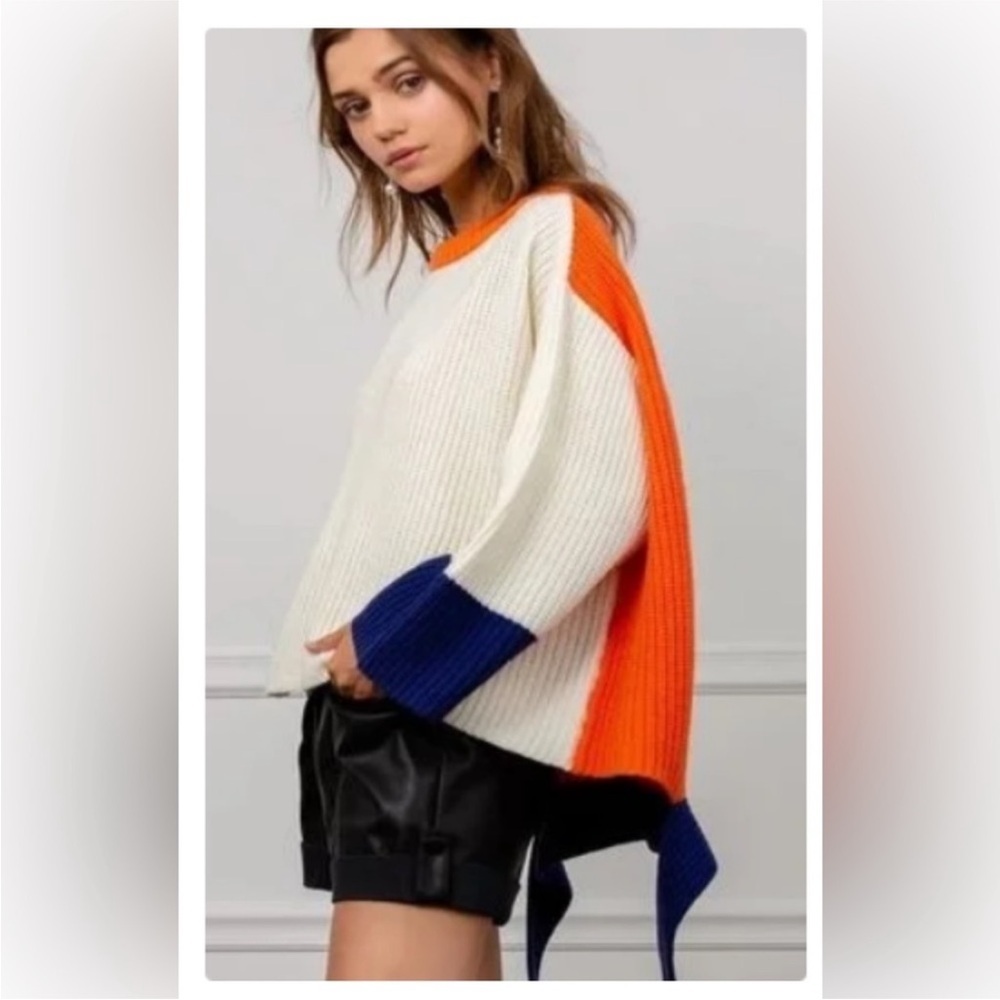 J.ING Jacky Color Block Oversized Wool Sweater - image 3